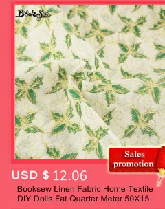 Booksew Linen Fabric Fat Quarter For Decoration Table Cloth Christmas Theme Patchwork 8PCS/lot 45cmx50cm Precut Bundle Curtain