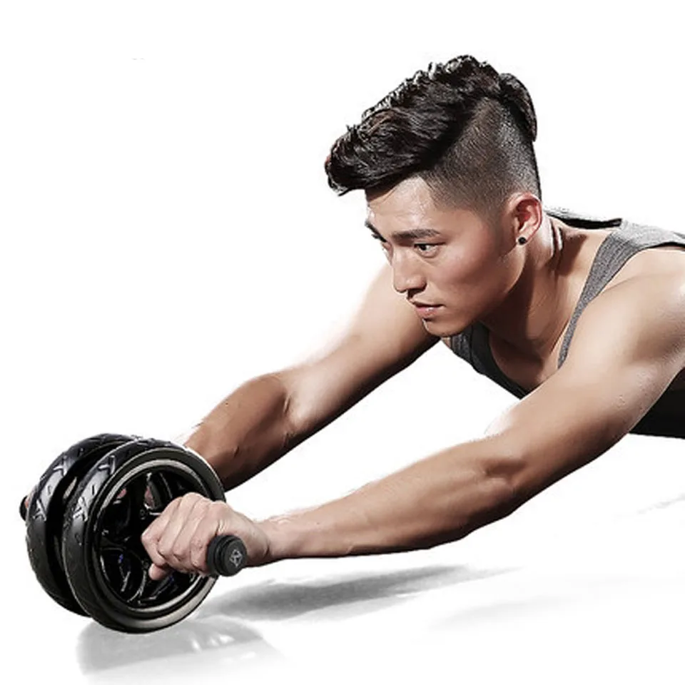 

New Keep Fit Wheels No Noise Abdominal Wheel Ab Roller With Mat For Arm Waist Leg Exercise Gym Fitness Equipment