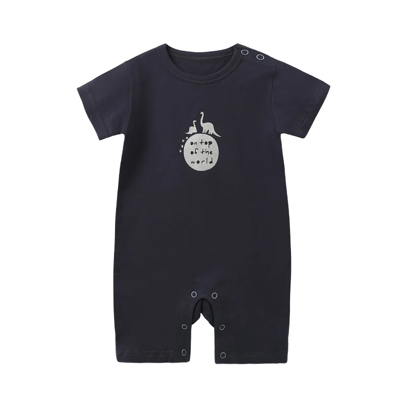 Крутой динозавр короткий рукав Детские Зимний Комбинезон для мальчика