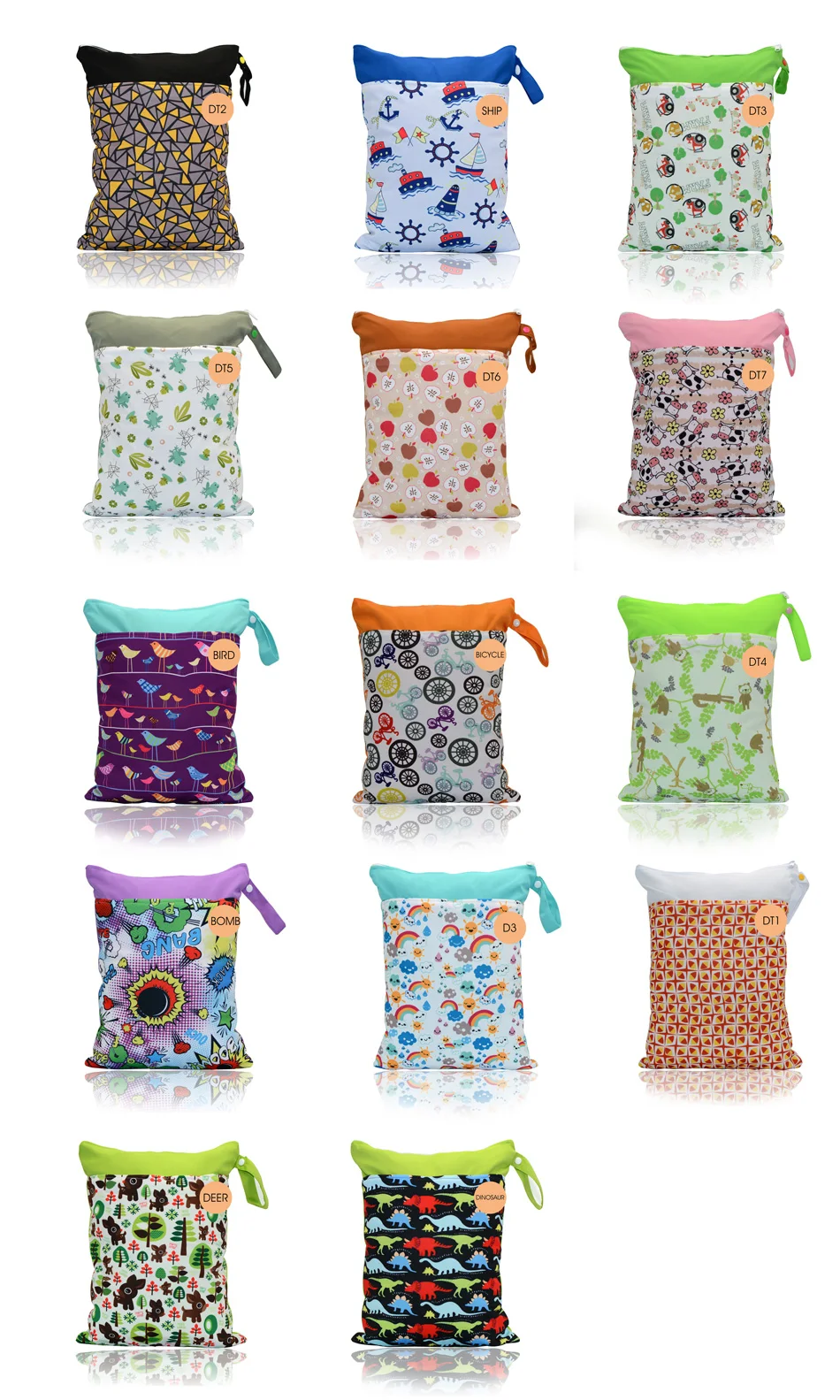 HappyFlute два кармана Wetbag, сумка для подгузников, двойная молния с ручкой