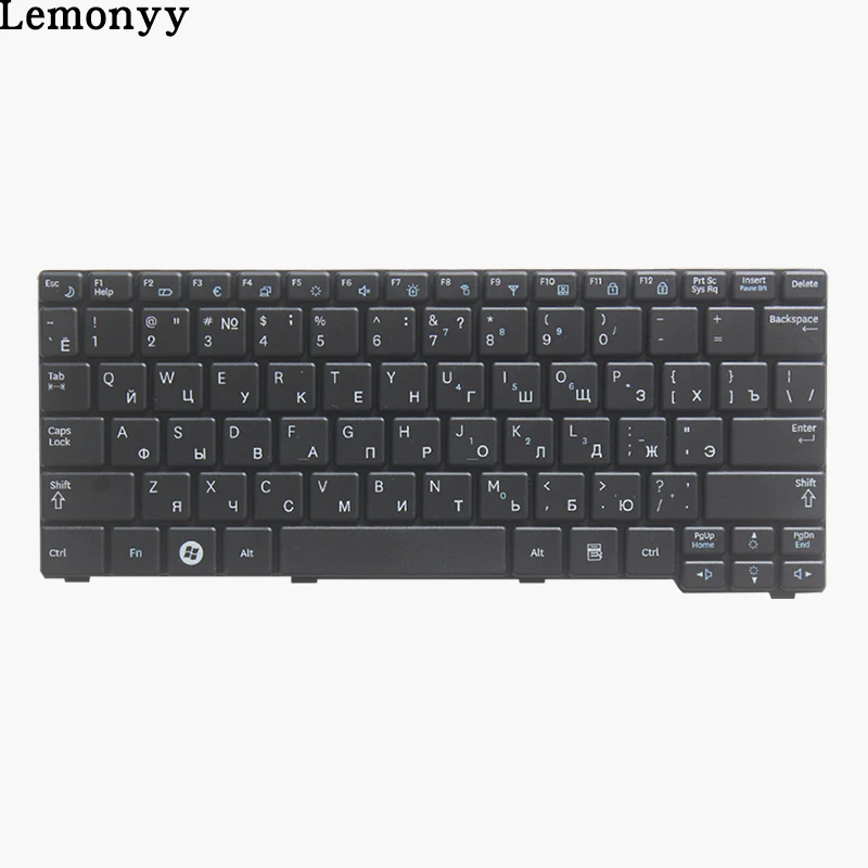 Черный Новая русская клавиатура для samsung N150 NB20 NB30 N143 N148 NPN148 NPN150 N158 RU Клавиатура для ноутбука белый/черный - Цвет: Черный