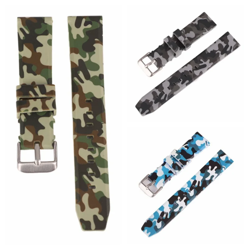 Уличные спортивные защитные наручные часы с камуфляжным силиконовым ремешком