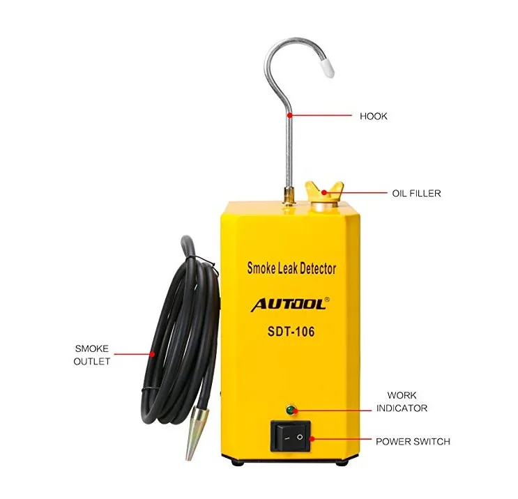 Vehicle EVAP System Leak Testing Machine Detector 12V Automotive Fuel Pipe Tester with Adapters f |