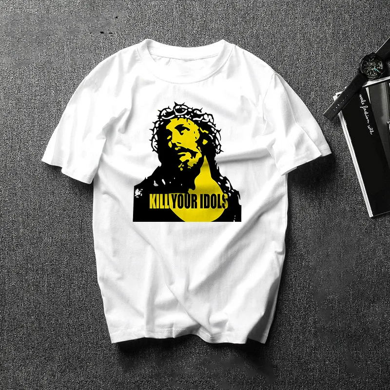 Guns N Roses Alx Rose Same Футболка мужская Kill Your Idols смешные футболки рок музыка Camisetas Hombre