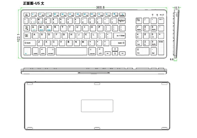 Клавиатура из алюминиевого сплава для ipad pro macbook air настольная клавиатура