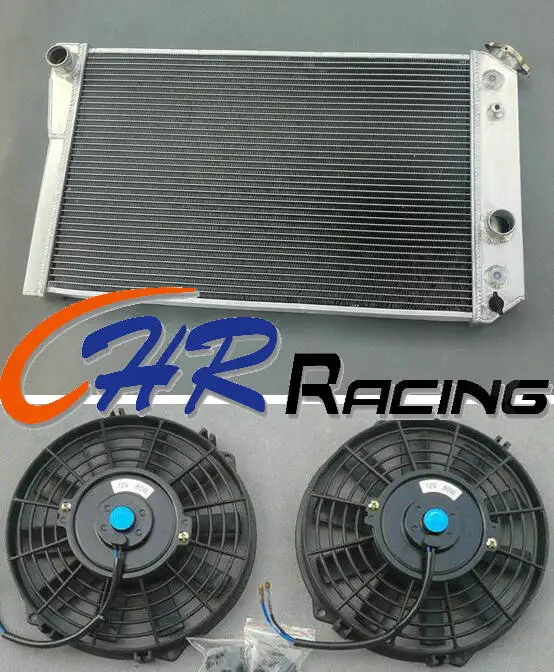 Алюминиевый радиатор и пластиковый вентилятор * 2 для Шевроле Корвет 5 7 L83/S10 V8