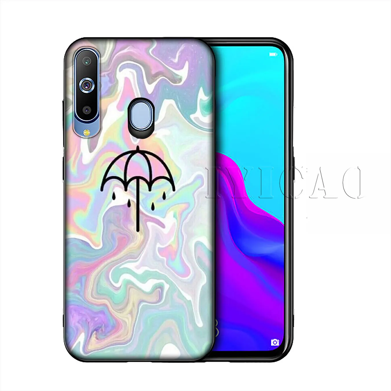 Пастельный Металлический Мягкий силиконовый чехол IYICAO для Samsung Galaxy A10 A30 A40 A50 A70 M10