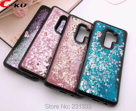 C Ku 3D жидкий зыбучий песок Блестящий Мягкий ТПУ чехол для Samsung Galaxy S8 S9 PLUS S7 EDGE A3 A7 2017