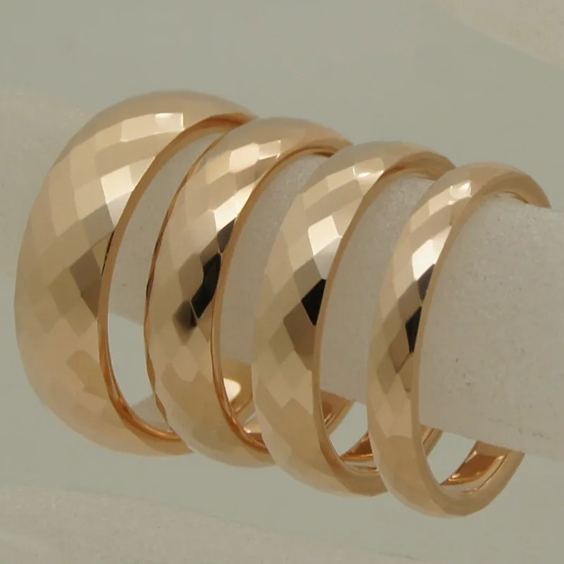 6 мм ширина редкие женские/девичьи кольца из розового золота многослойное