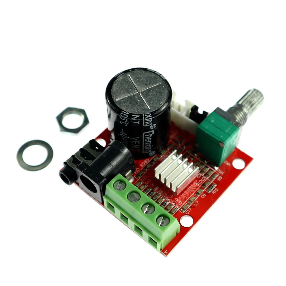 KJ242 12В мини Hi Fi PAM8610 аудио стерео усилитель плата 2X10W двухканальный D Класс низкая