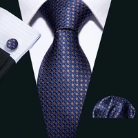 high quality 16 color blue geometric 100 silk men tie barry wang 8 5cm woven business necktie set dropshipping men gift fa 5051
