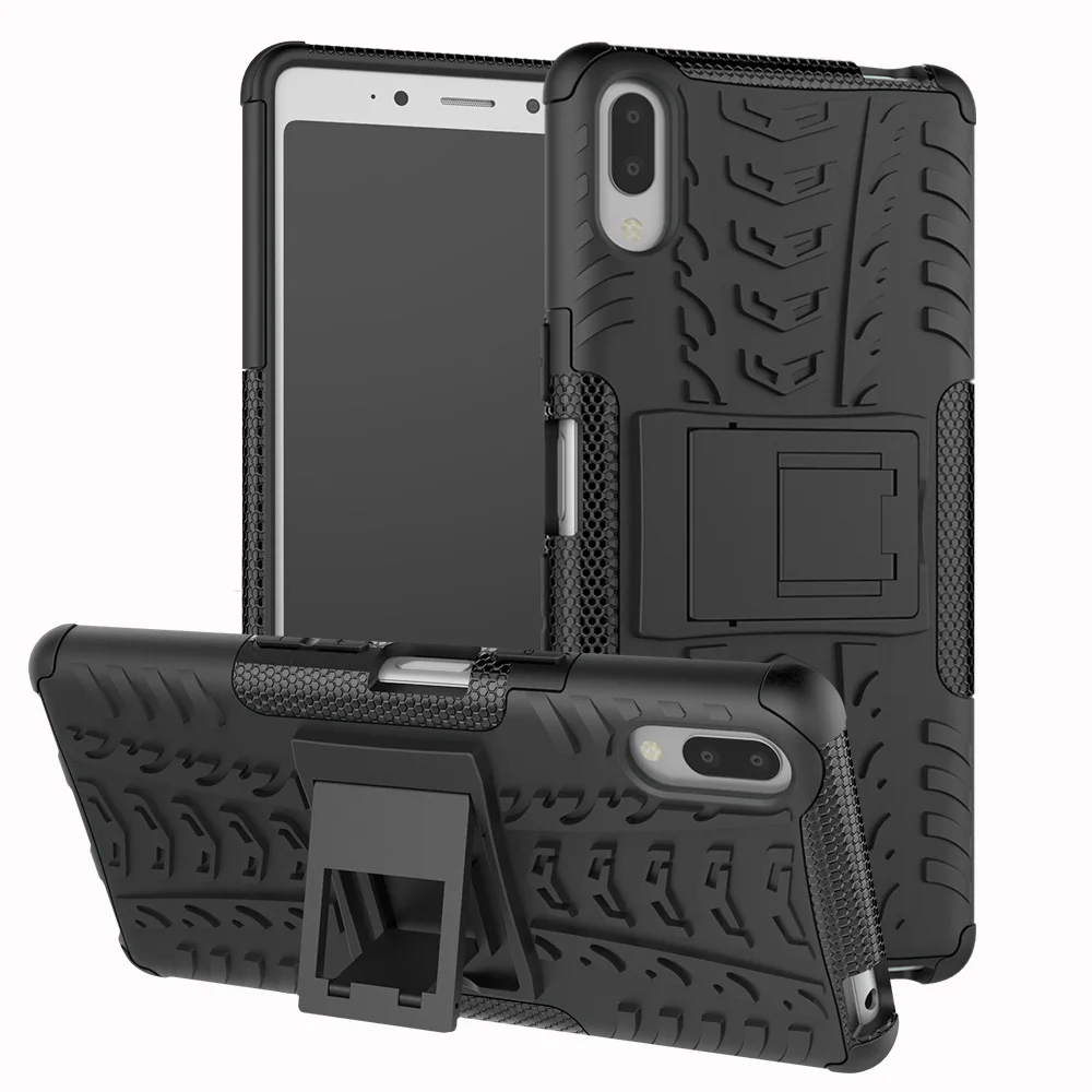 Case For Sony Xperia L3 L3312 L4312 L4332 L3322 Dual Layer Tire Pattern Shockproof Armor Kickstand Cover | Мобильные телефоны и