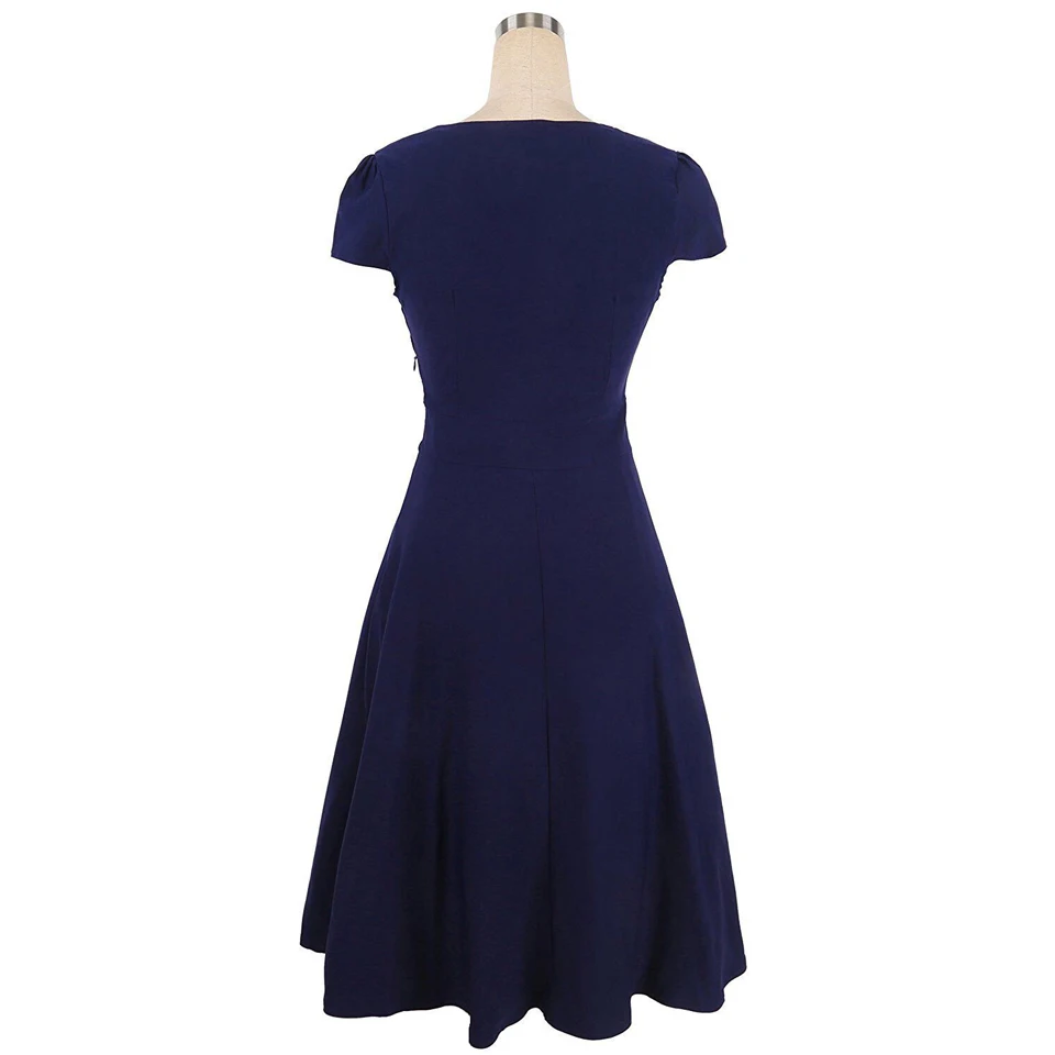 Oxiuly размера плюс 3XL Одри Хепберн 50 х годов Vestidos женское платье официальное с V