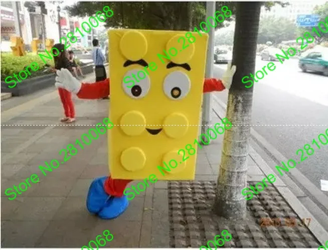 Make EVA Материал красный желтый синий блоки талисман костюмы карандаш мультфильм