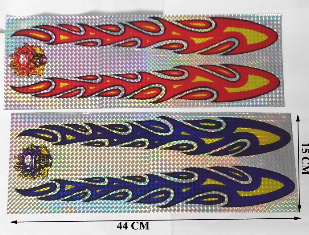 1 пара стикеры для мотоцикла 44 см|flames decals|decals for carscustom car stickers |