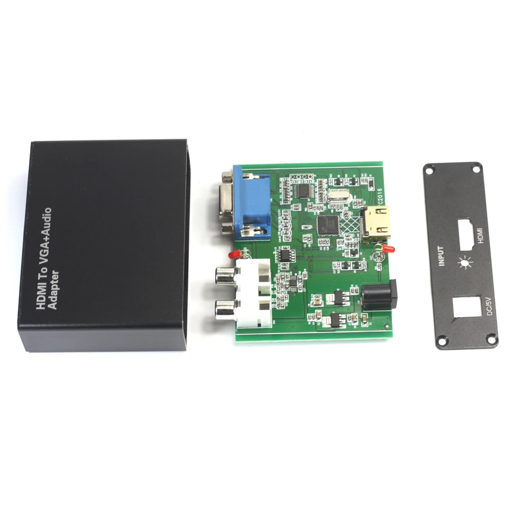 AIXXCO HDMI в VGA конвертер с аудио/R/L HDMI2VGA 1080P разъем для ПК ноутбука в HD tv Box проектор HDMI2VGA конвертер