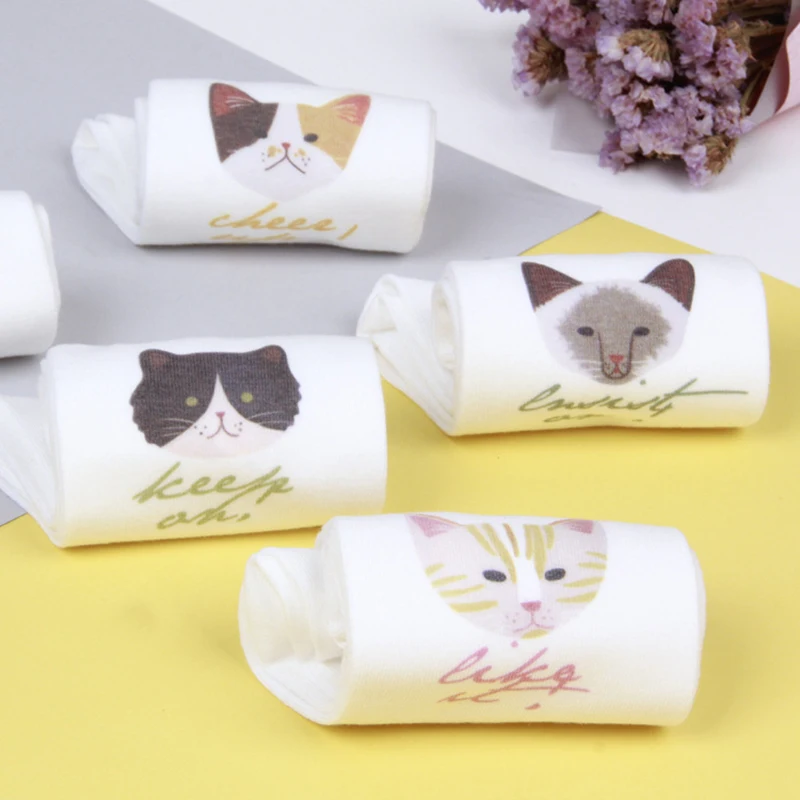 Хлопковые белые носки с принтом животных для собак и кошек | Мать ребенок