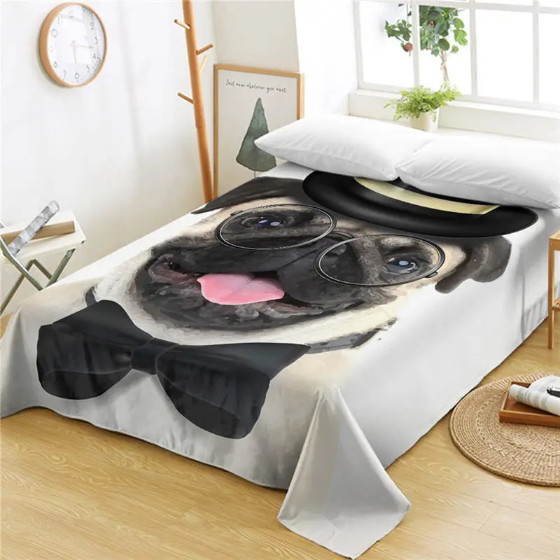 Rottweiler Постельные принадлежности Outlet, простыни для собак, один предмет, Хаски, мопс, Ротвейлер, доберман, плоский лист, 3D принт, детские постельные принадлежности, покрывала для животных, sabanas - Цвет: Rottweiler