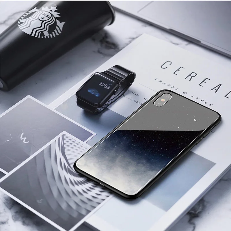 Cong fee Tempered Glass with Starry Sky phone case for vivo X9 9p X9Sp X20 X20p X21 X23 |