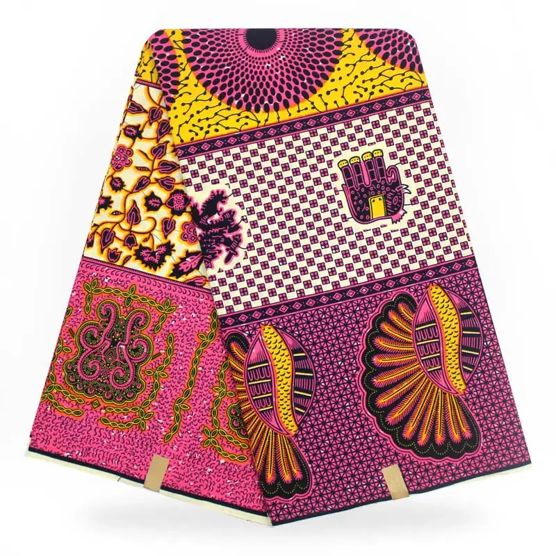 cotton fabric Africa Wax 100%Cotton 6yard/lot 118468-375 | Дом и сад