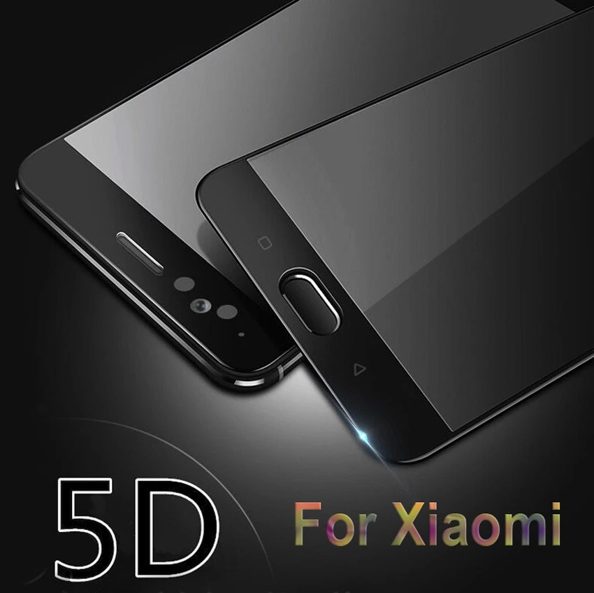 Защитное закаленное стекло 5D с закругленными изогнутыми краями для Xiaomi Mi6/A1/5X/Redmi
