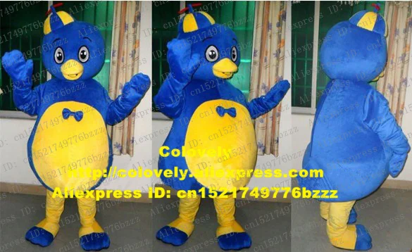Забавный синий костюм Пабло талисмана Backyardigans мультяшный персонаж с синей желтой