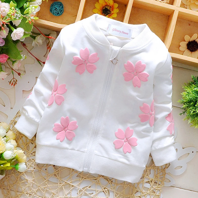 Куртка для маленьких девочек осеннее пальто Детский кардиган детская теплая