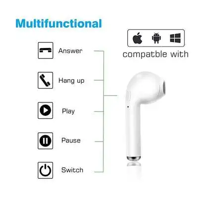 I7s TWS Bluetooth V5.0 EDR наушники Близнецы беспроводные стерео бас музыкальные наушники с зарядной коробкой для iphone xiaomi huawei