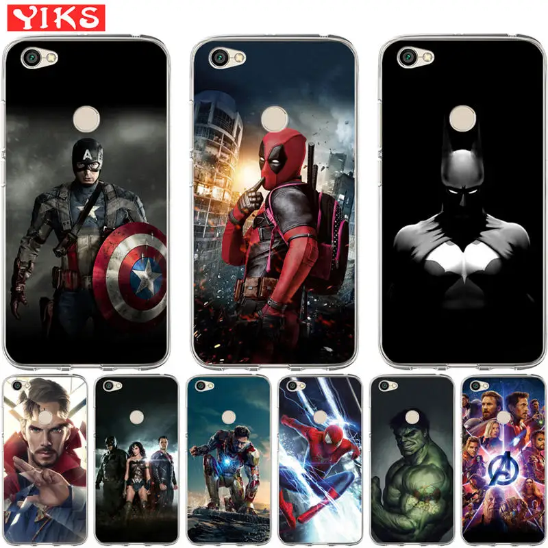 Роскошный чехол Marvel с героями Мстителей для Xiaomi Redmi 3S 4X Mi 6 A1 5X Note 3 4 4X 5A 5 Plus Pro Prime Coque Etui Fundas