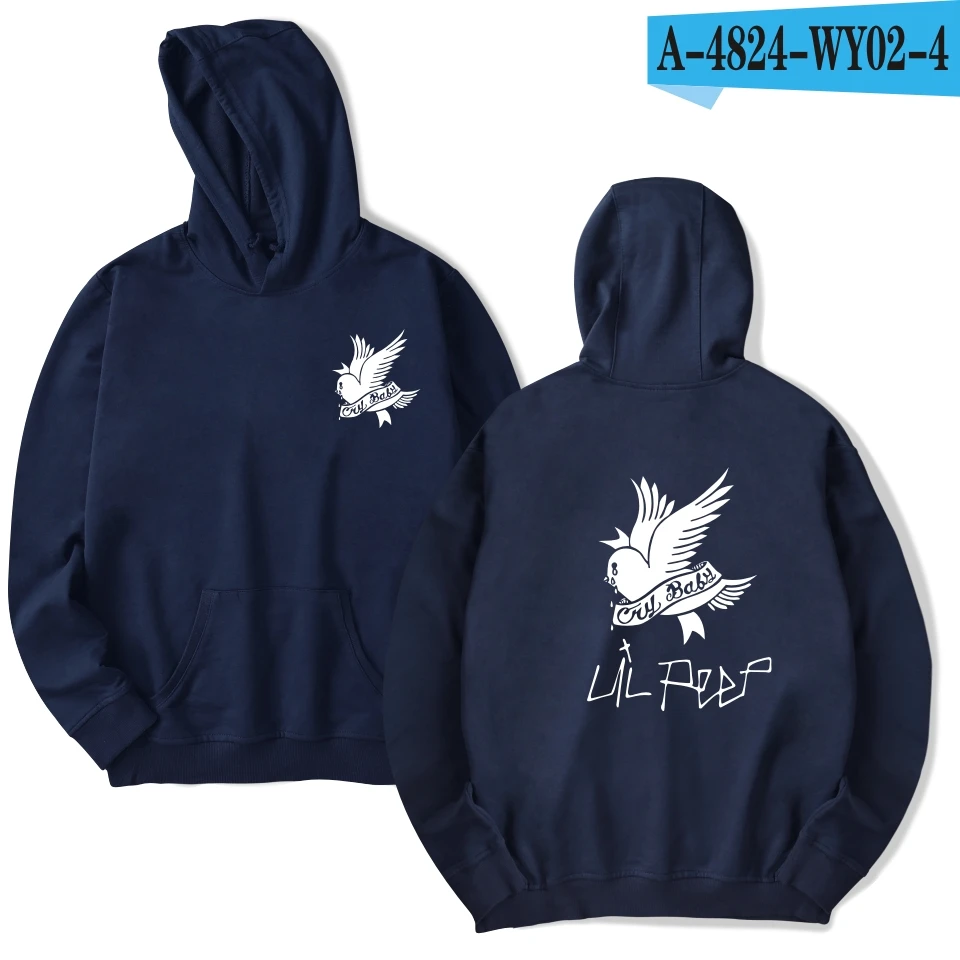 navy bule Новинка Lil Peep розовые толстовки мужские/женские осенние модные свитшоты крутая флисовая свободная толстовка с принтом Lil Peep толстовки Homme - Цвет: navy bule
