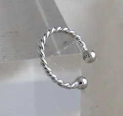 1Pc ER18164-3 Silver F.I.N.S 1 шт. S925 чистые стерлинговые серебряный крючок для уха манжеты цепи двухслойные женские серьги стекируемые корейский клип серьги без шт - Окраска металла: 1Pc ER18164-3 Silver
