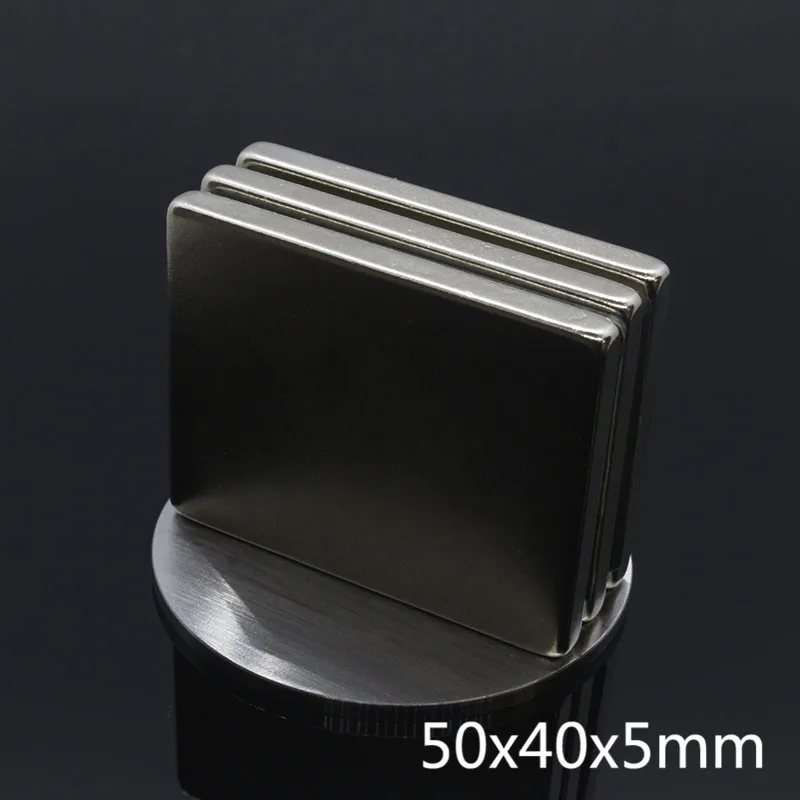 1 шт. 50x40x5 мм магнитов NdFeB (неодим-супер сильный кубом неодимовые магниты мощный
