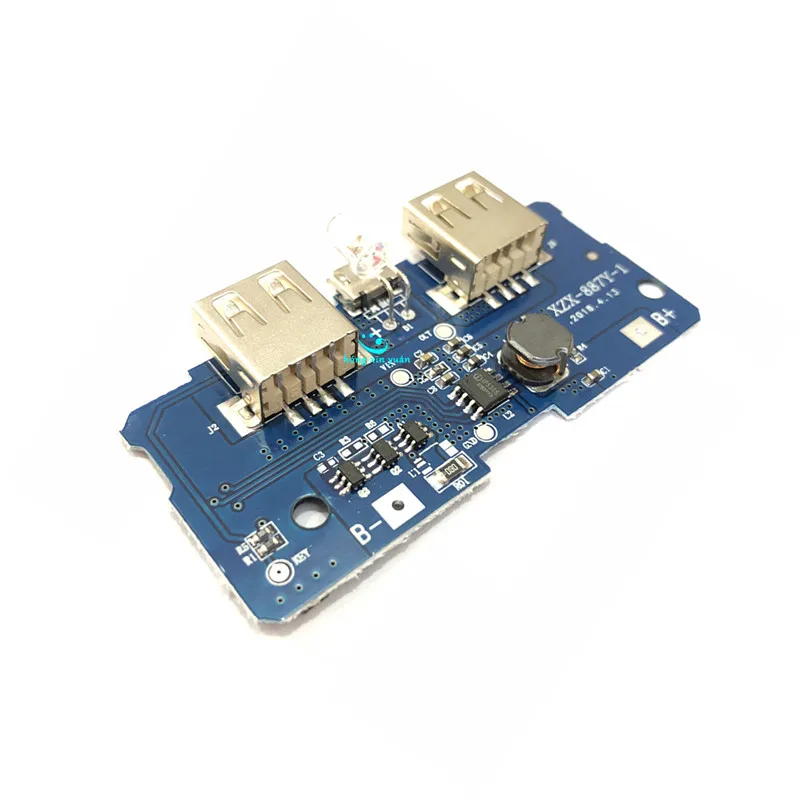 18650 Двойной Micro USB 3 7 в до 5 В 2A повышающий Мобильный Внешний аккумулятор DIY зарядное