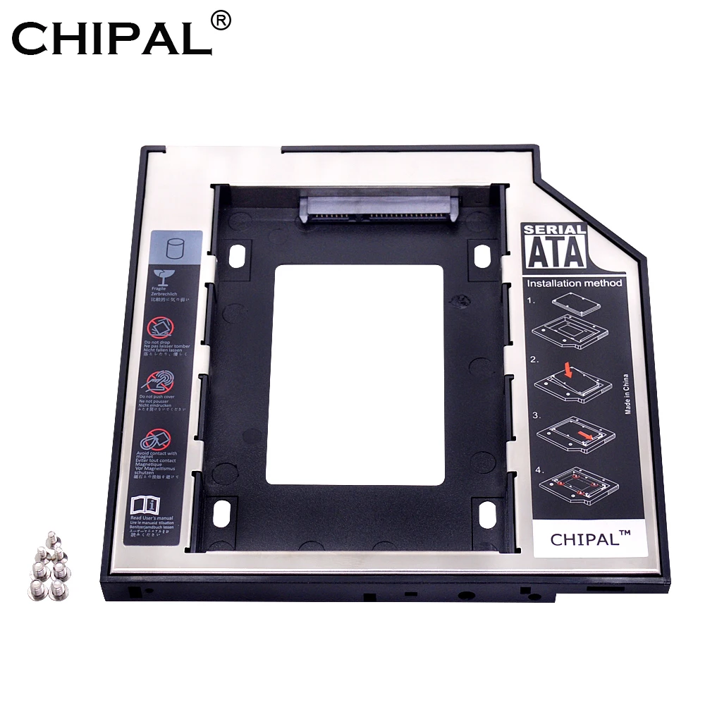 CHIPAL Универсальный SATA 3,0 Second HDD Caddy 9,5 мм 9,5 для 2," SSD чехол Корпус жесткого диска для ноутбука CD корпус для ноутбука DVD ROM optibay