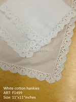 fashion women handkerchiefs 12pcslot 11x11white100cotton wedding handkerchiefs embroidered lace hankies for special occasions