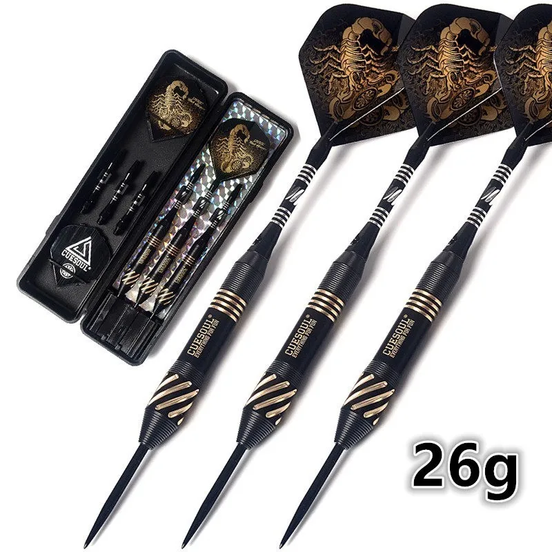 26g CUESOUL 22/24/26 г 155 мм Профессиональный Сталь Дартс латунь бочка с Drgon Dardos перо Перелёты - Цвет: 26g