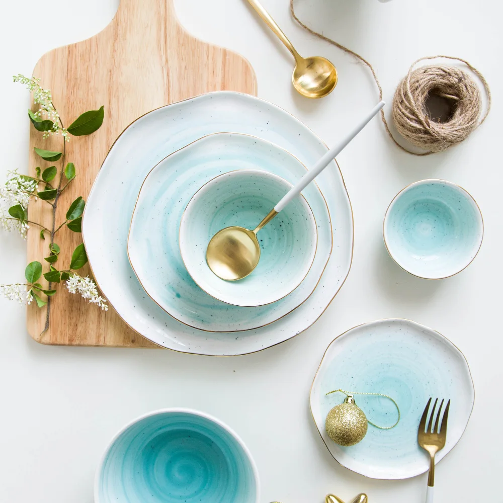 MDZF 'Керамическая Европейская Пномпеня креативная Западная пищевая тарелка для