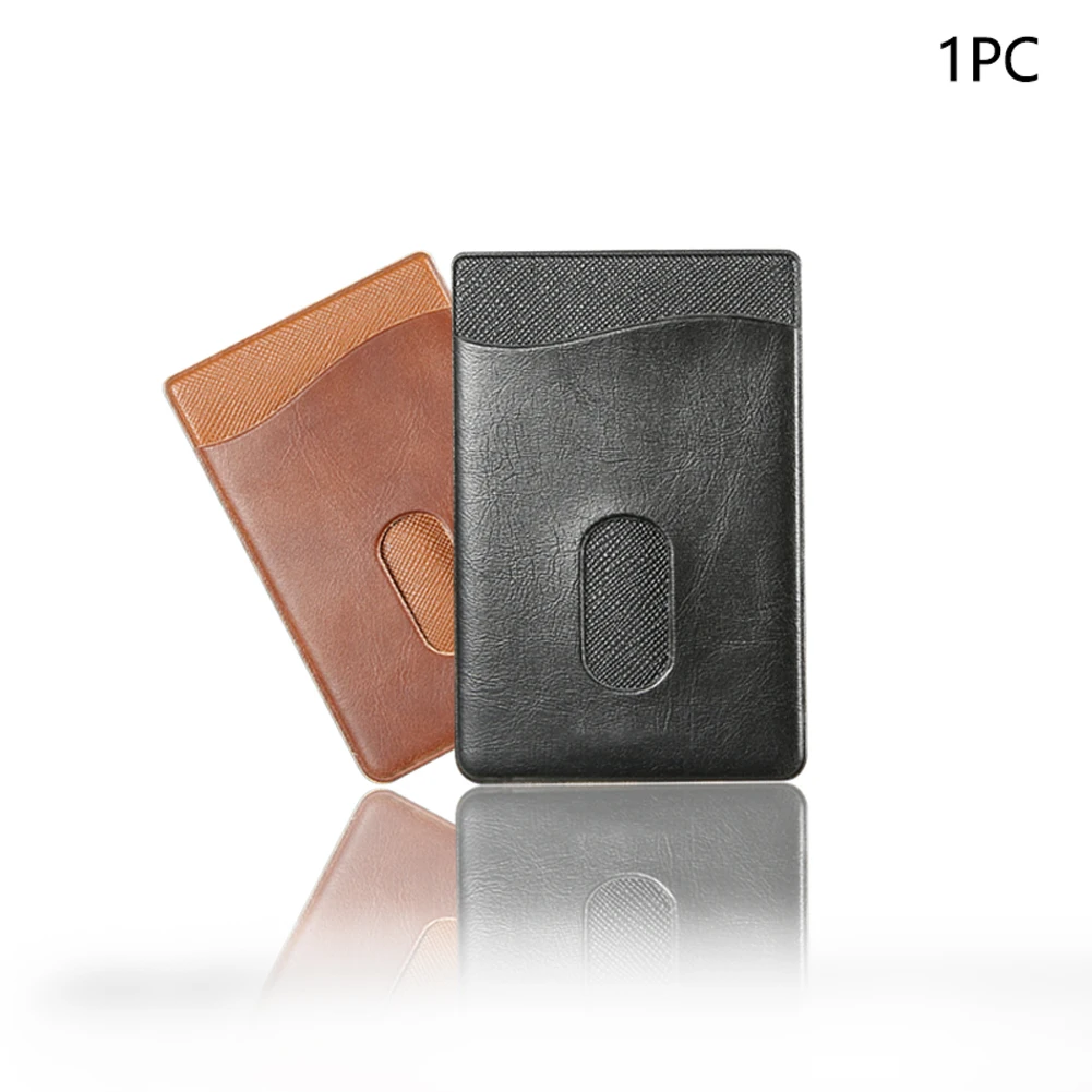 Однотонный Футляр для карт Гибкая монета хранения сотового телефона клей