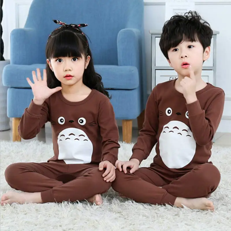 2018 детский пижамный комплект одежда для мальчиков и девочек пижама с милой