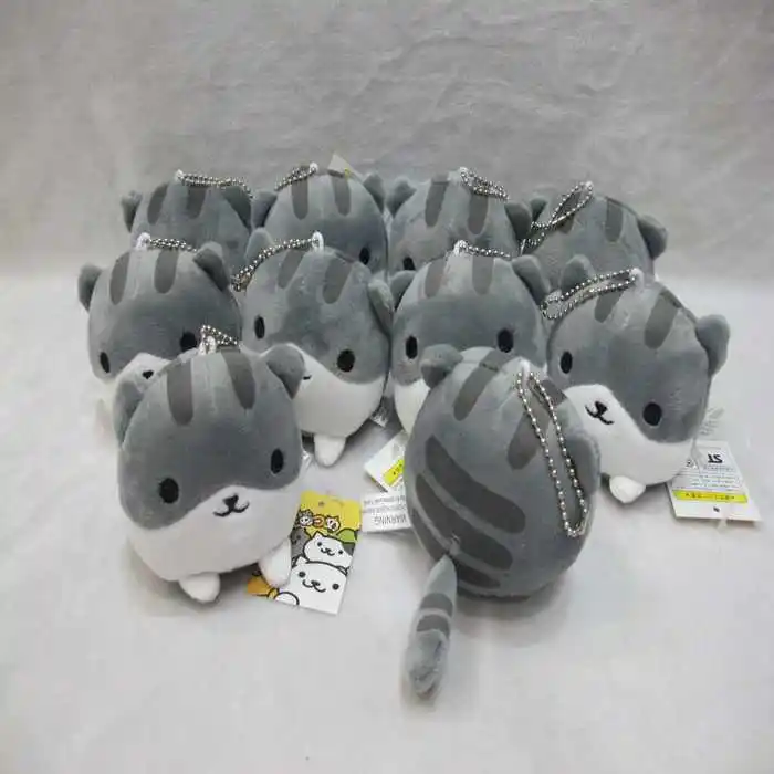 

10pcs/lot Anime Neko Atsume Cat Backyard Cat Meow Plush Pendant Toy Kitty Doll Soft Stuffed pendant Toys Gifts 10cm