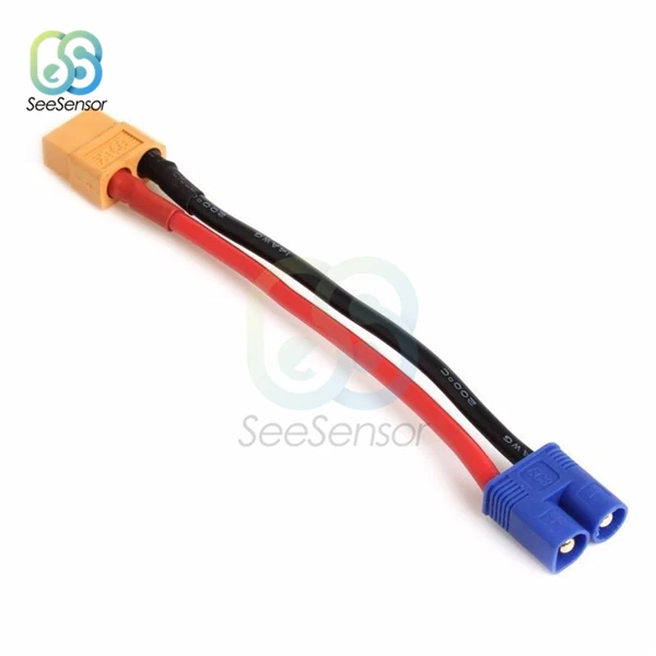 XT60 EC2 XT60 XT-60 батарея Мужской Женский Разъем с кремнием 14 AWG провода для RC Lipo батарея - Цвет: XT60 EC2