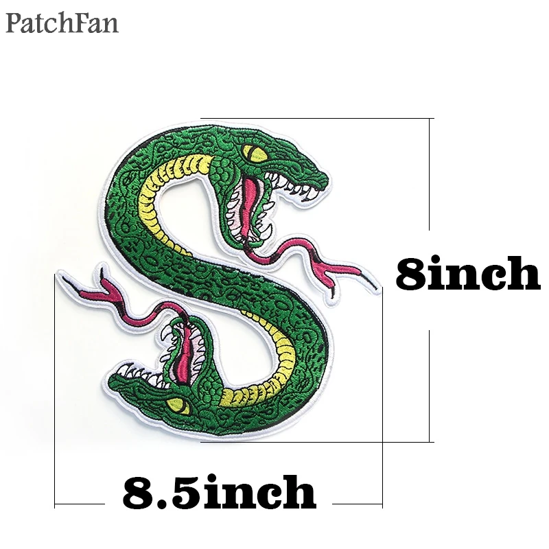Patchfan TV-SHOW ривердейл зеленая змея Southside Serpents нашивки железа на para рубашка сумка Одежда Куртка вышитый значок A1132