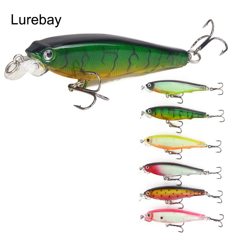 Оптовая продажа 10 шт./лот Лазерная гольян рыболовную приманку 80 мм 7 5 г плавающий