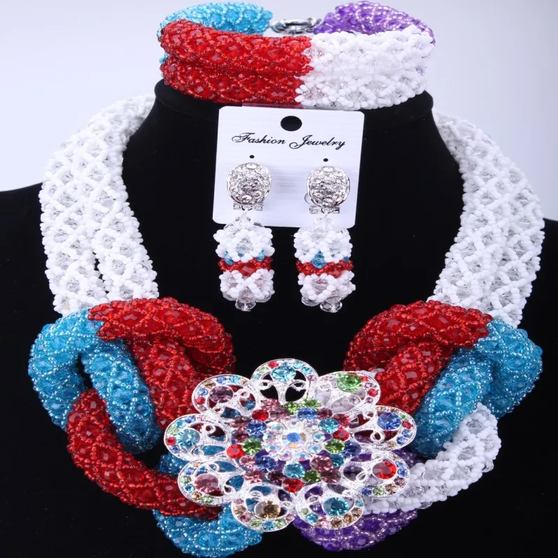 Хит продаж горчичный цветной комплект ювелирных изделий с африканскими бусинами