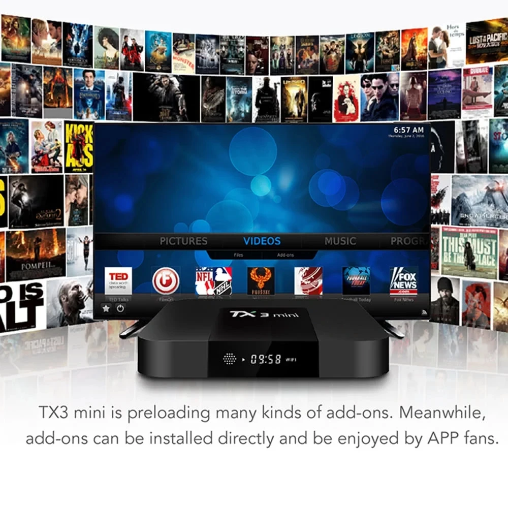 TX3 Мини Android 7,1 ТВ приставка 2 Гб 16 Гб Amlogic S905W четырехъядерный процессор Suppot H.265 4K WiFi 1 ГБ 8 ГБ медиаплеер IP tv BOX светодиодный дисплей