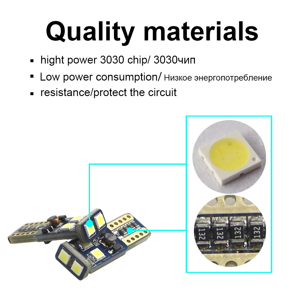 KEIN 2 шт. автостайлинг t10 w5w светодиодные лампы 3030 6smd светодиодный автомобильный