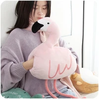 1pcs 40cm flamingo plush toys kids room decor warm hand insertion pillow wildlife stuffed and soft animal plush dolls for kids