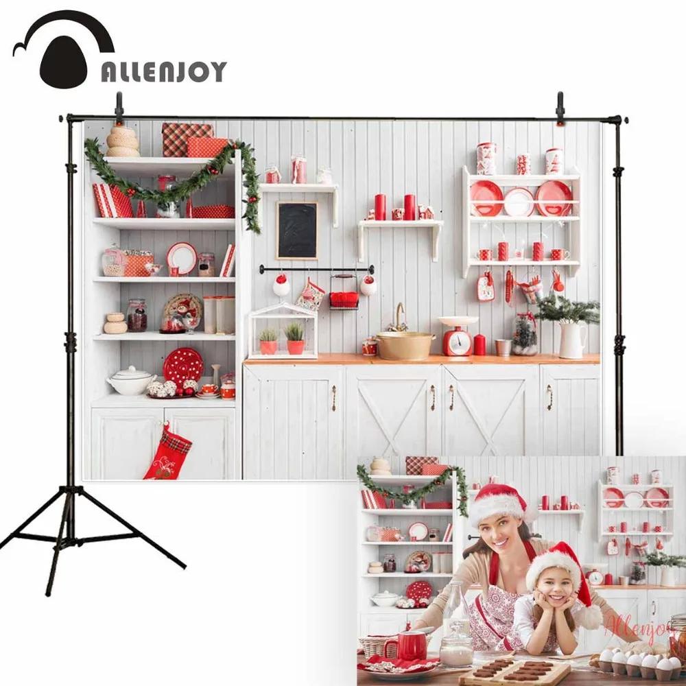 Allenjoy Рождественский кухонный Фотофон фон деревянный шкаф фотостудия ребенок Кук фон фотосессия фотография