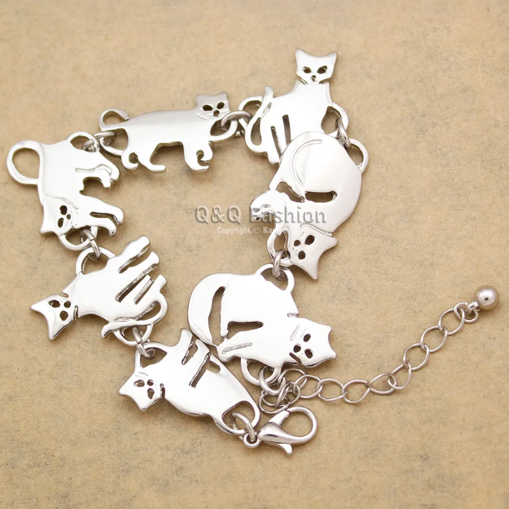 Браслеты Bastet с подвесками в виде котят и домашних животных браслеты-цепочки для