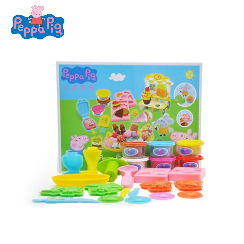 Развивающий слайм Свинка Пеппа 6 цветов глина искусственный нетоксичный